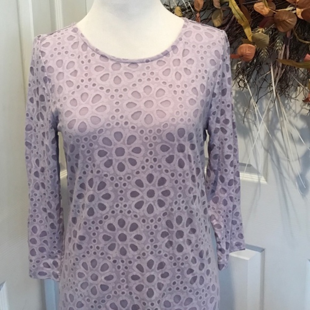 LOFT Light purple top w sheer panels